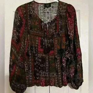 Vici Bubble Sleeve Peasant top